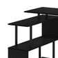 HOMLUX 3-Tier Shelves L-Shape Computer Desk in Americano and Black, , large