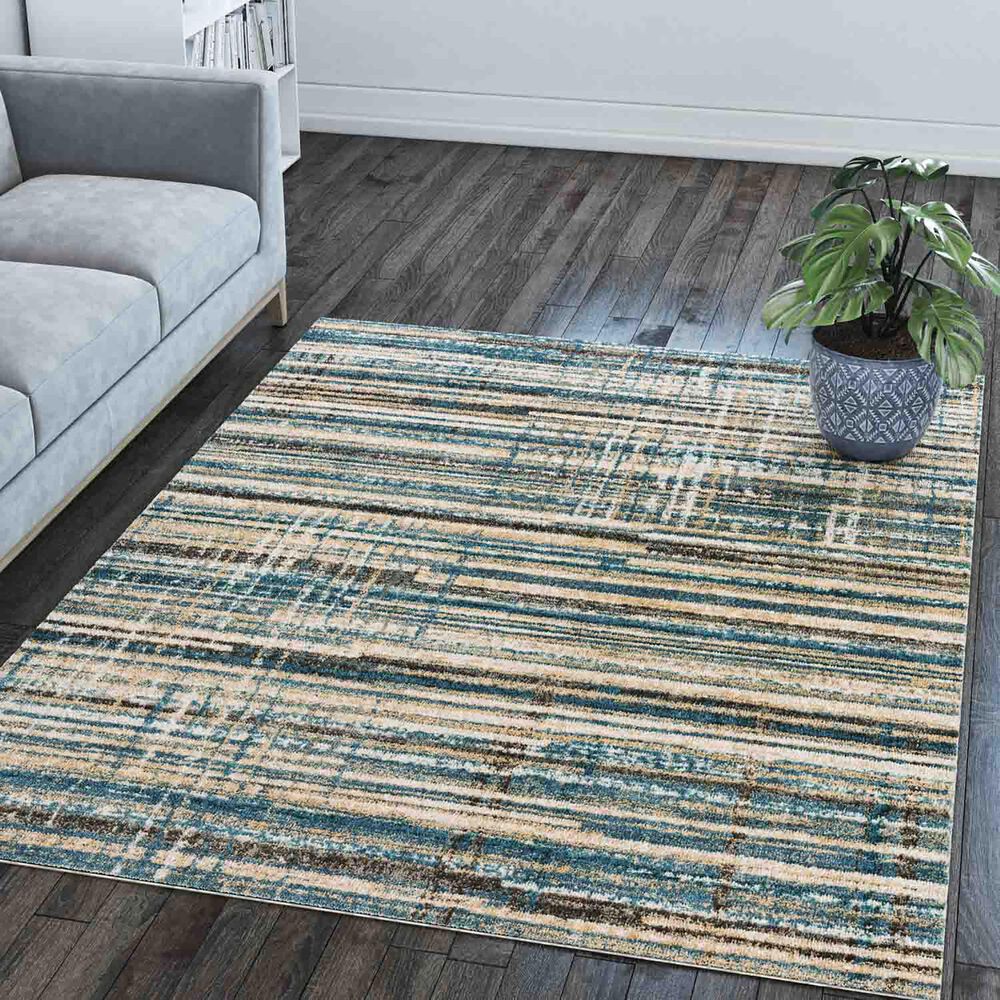 Dalyn Rug Company Karma KM8 5&#39;1&quot; x 7&#39;5&quot; Blue Area Rug, , large