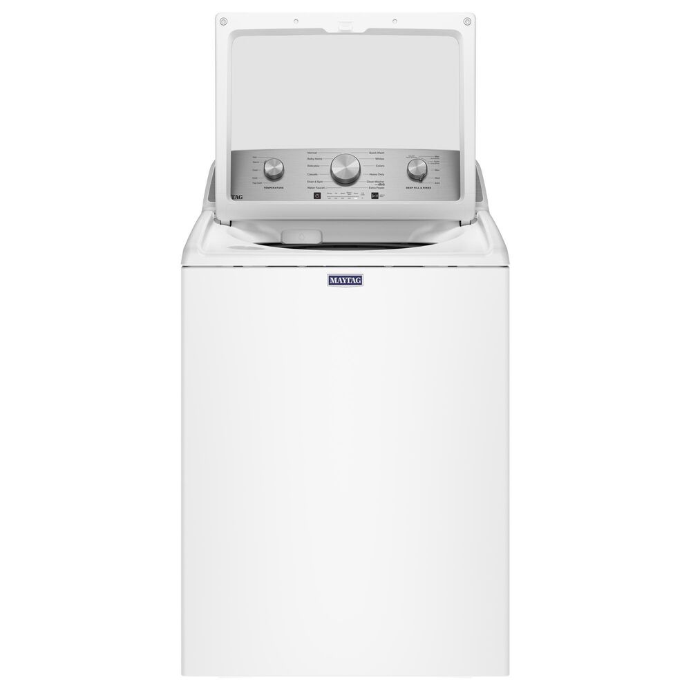 Maytag 4.7 Cu. Ft. Top Load Agitator Washer and 7.0 Cu. Ft. Top Load Gas Wrinkle Prevent Dryer in White, , large
