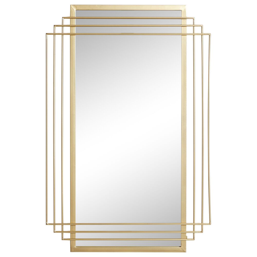 CosmoLiving by Cosmopolitan 24&quot; x 36&quot; Wall Mirror in Shiny Gold, , large