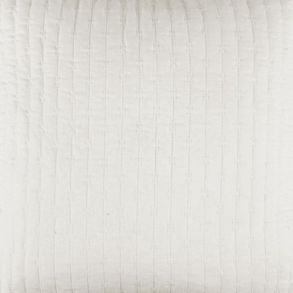 Levtex Cross Stitch 18&quot; x 18&quot; Throw Pillow in Cream, , large
