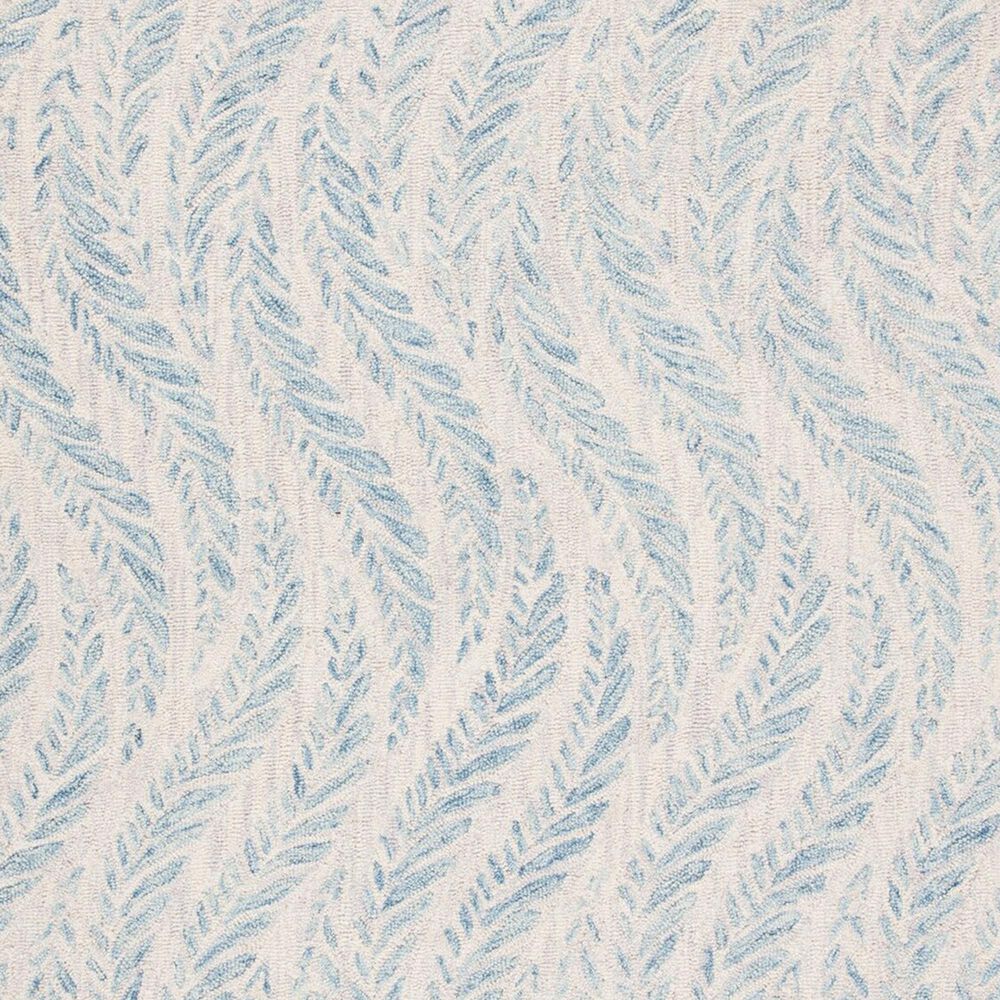 Safavieh Micro-Loop MLP170A 5&#39; Round Ivory and Blue Area Rug, , large