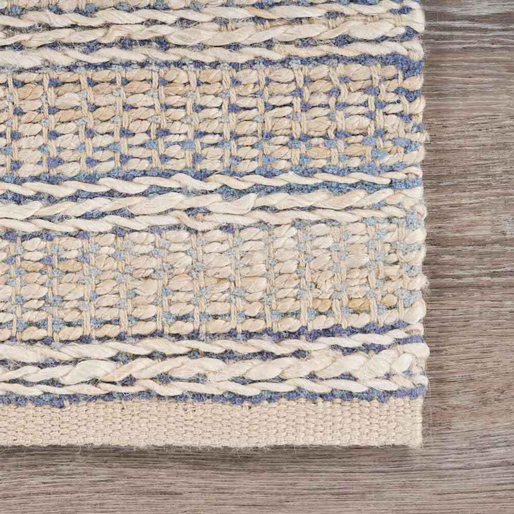 L&amp;R Resources Bleached Naturals 5&#39; x 7&#39;9&quot; Illusion Blue and Infinity Area Rug, , large