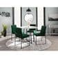 LumiSource Fuji Side Chair with Green Cushion in Black (Set of 2), , large
