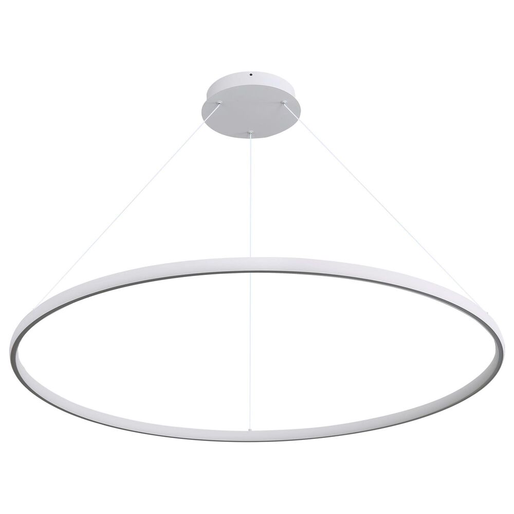 Golden Lighting Veritas 71" 1-Light Chandelier in Sand White, , large