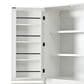 HOMLUX HOMLUX 72" Tall Farmhouse Kitchen Pantry Cabinet with 8 Door Shelves, Curved Design Storage Cabinet with 3 Adjustable Shelves, Hidden Drawer, Versatile Cupboard for Kitchen, Dining & Bathroom, White, , large