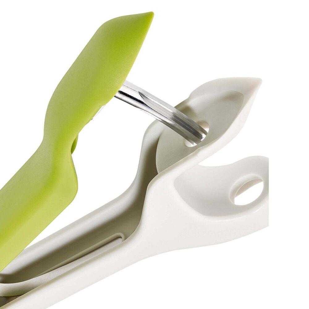 Joseph Joseph Tweezy 2-in-1 Pitter and Huller Tool in White and Green, , large