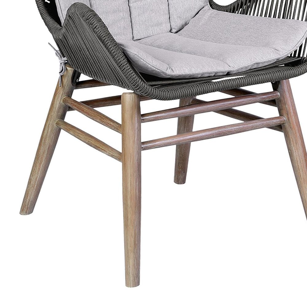 Blue River Mateo Outdoor Dining Chair with Charcoal Rope in Light Eucalyptus, , large