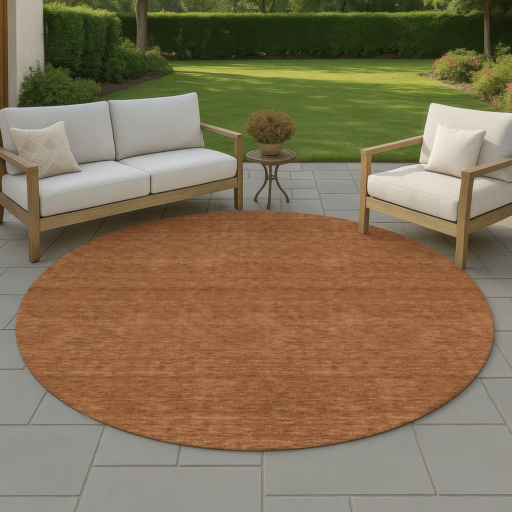 Dalyn Rug Company Soft Essentials Solid Paprika 8' Round Area Rug, , large