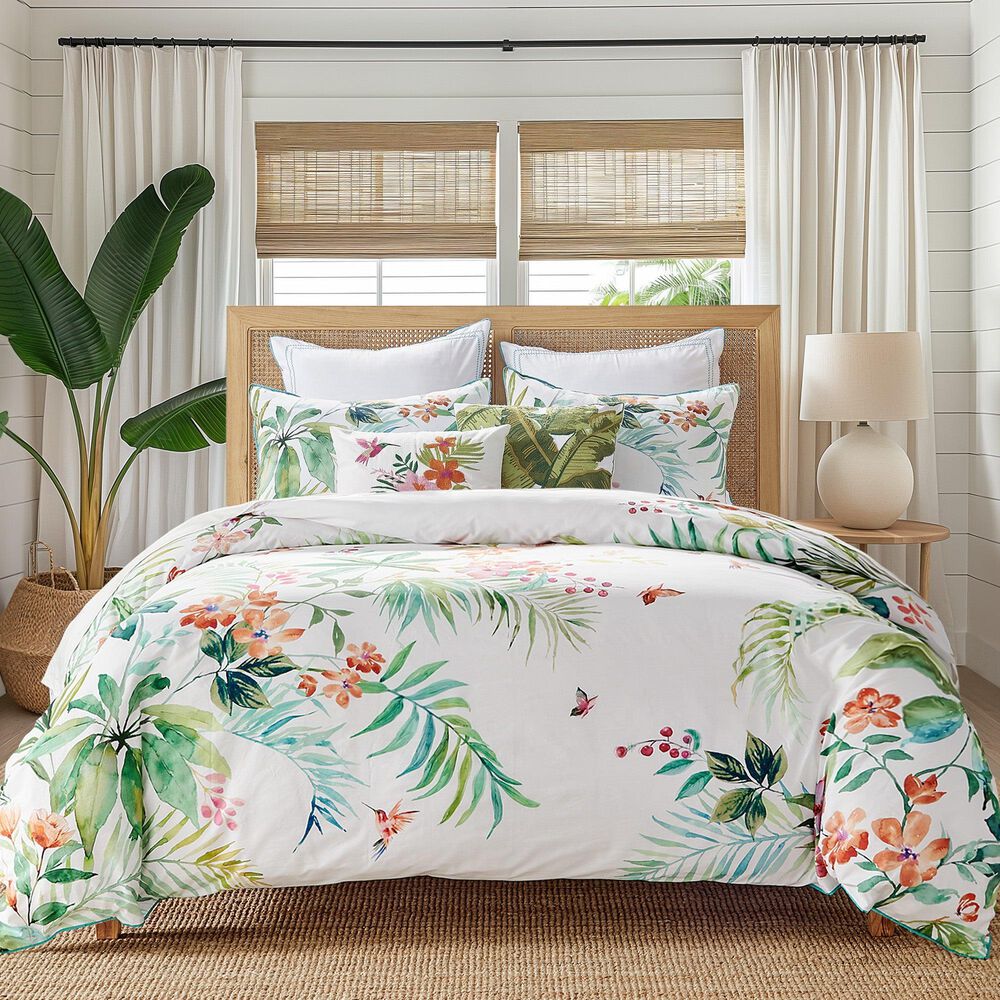 Levtex Hummingbird Grove 14&quot; x 18&quot; Lumbar Throw Pillow in Blush, Green, Teal, Sienna, Ochre and White, , large
