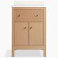 Kohler Malin 24" Single Bathroom Vanity in White Oak with Single Hole 3 cm White Quartz Top and Rectangular Sink, , large