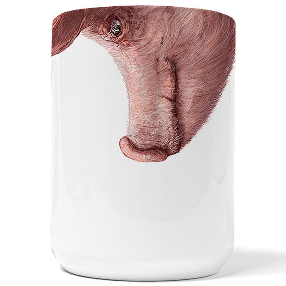 American Brand Studio 15 Oz Pig Snout Mug in White, , large