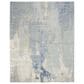 Nourison Silk Shadows 9"9" x 13"9" Blue, Grey and Ivory Area Rug, , large