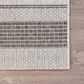 L&R Resources Sun Shower 5" x 8" Gray and Black Indoor/Outdoor Area Rug, , large