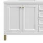 James Martin Vanities Chicago 72" Double Bathroom Vanity in Glossy White with Single Hole 3 cm White Zeus Quartz Top and Rectangular Sinks, , large
