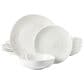 Gibson Homewares Aspen Drift 12-Piece Round Ceramic Dinnerware Set in White, , large