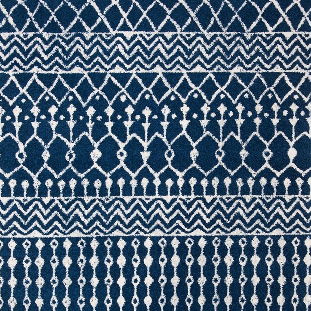 Safavieh Tulum TUL270 3&#39; Round Navy and Ivory Area Rug, , large