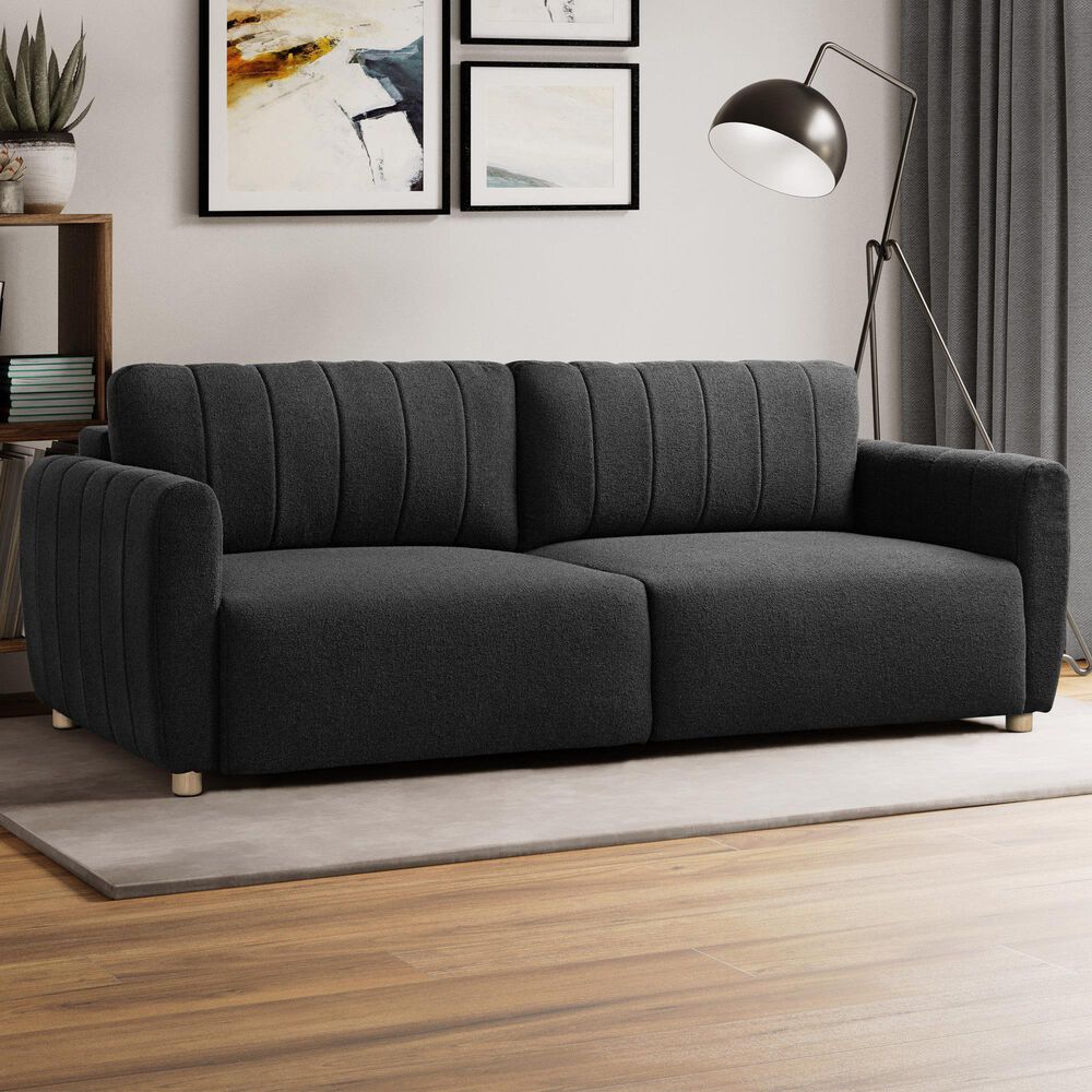 Lifestyle Solutions Galloway Convertible Sofa in Charcoal, , large