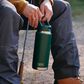 YETI Rambler 18 Oz Water Bottle with Color-Matched Straw Cap in Black Forest Green, , large