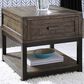 Ashley Johurst Rectangular End Table in Grayish Brown and Black, , large