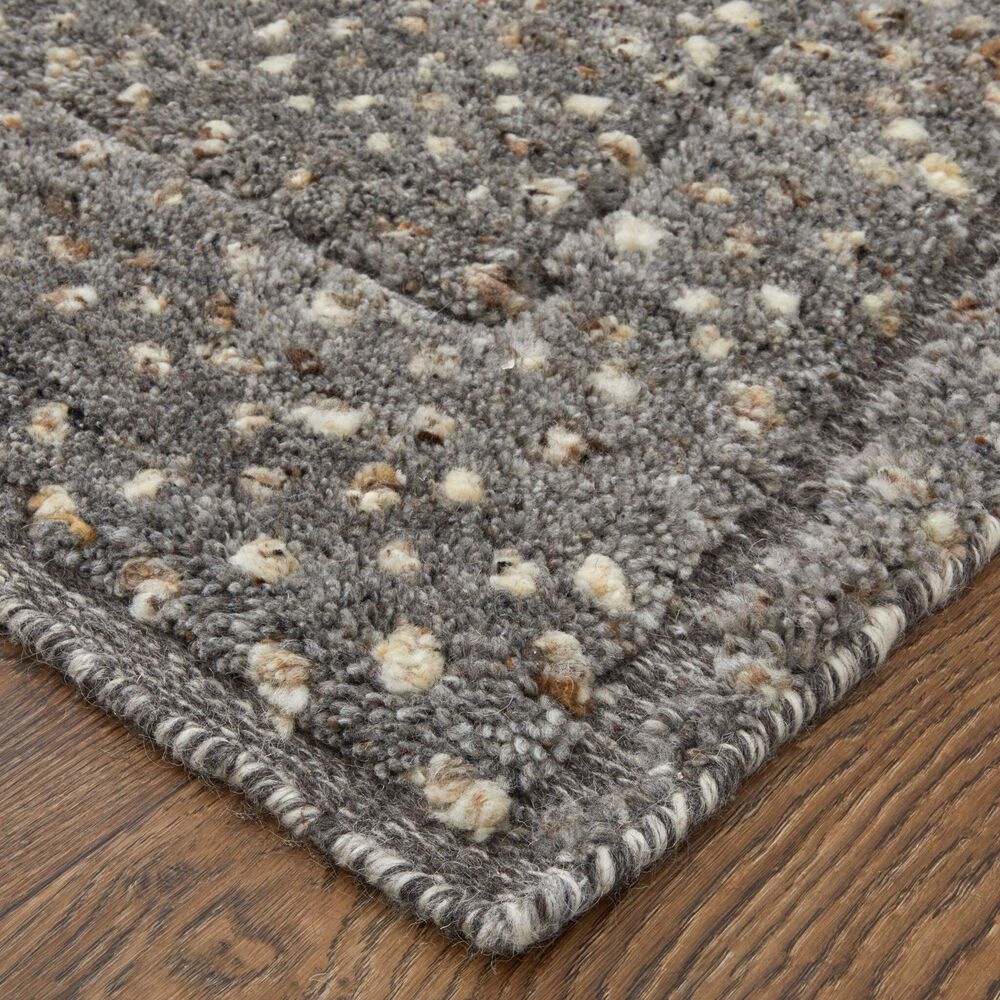 Feizy Dering 9&#39; x 12&#39; Charcoal Area Rug, , large