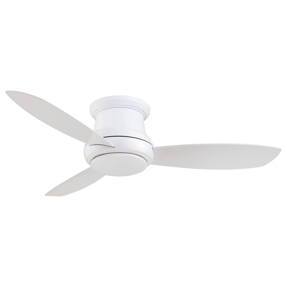 Minka-Aire Concept II 52" Flush Mount Ceiling Fan with LED Light in White, , large