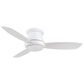 Minka-Aire Concept II 52" Flush Mount Ceiling Fan with LED Light in White, , large