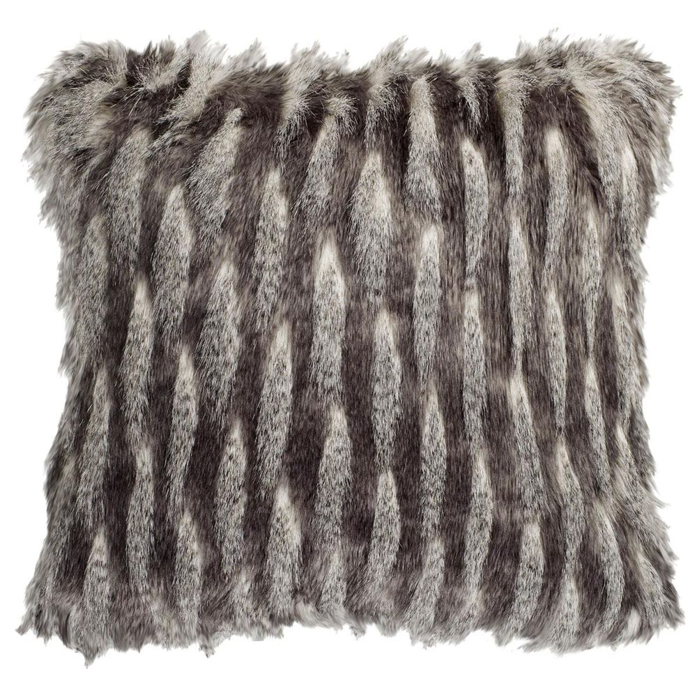 Safavieh Faux Pheasant Pillow in Black/Grey, , large