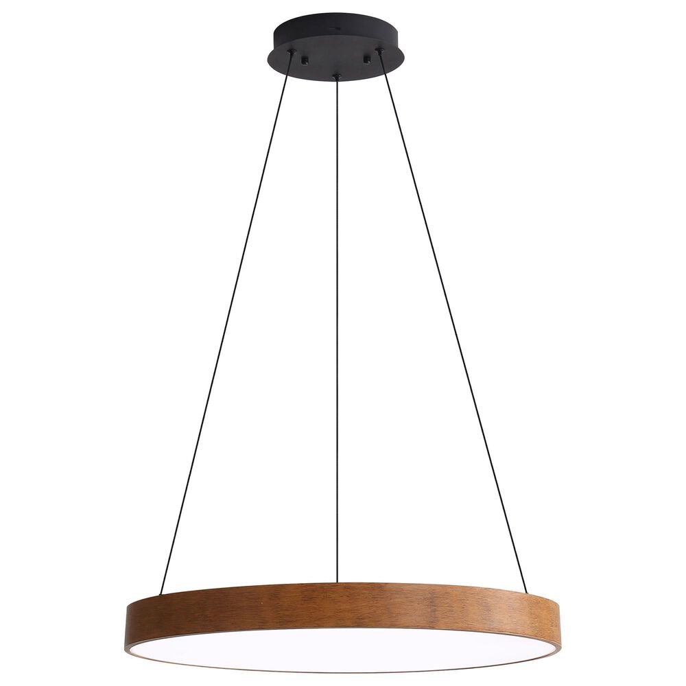 Golden Lighting Anello 1-Light Pendant in Black and Walnut, , large