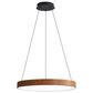 Golden Lighting Anello 1-Light Pendant in Black and Walnut, , large