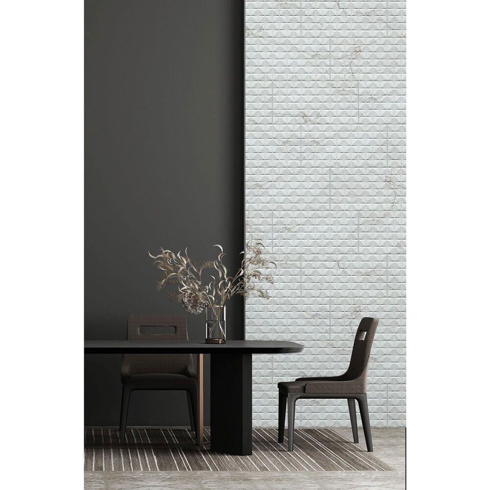 MS International Dymo Calacatta Chex White 12&quot; x 24&quot; Ceramic Tile, , large