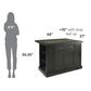 Homestyles Nantucket Black Kitchen Island, , large