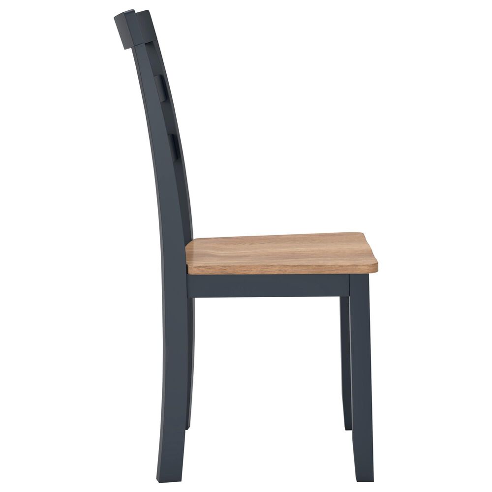 Ashley Gesthaven Side Chair in Light Natural and Dark Slate Blue, , large