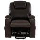 Linon Home Decor Peoria Power Lift Recliner in Chocolate, , large