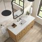 James Martin Vanities Breckenridge 60" Single Bathroom Vanity in Light Natural Oak with 3 cm Ethereal Noctis Quartz Top and Rectangular Sink, , large