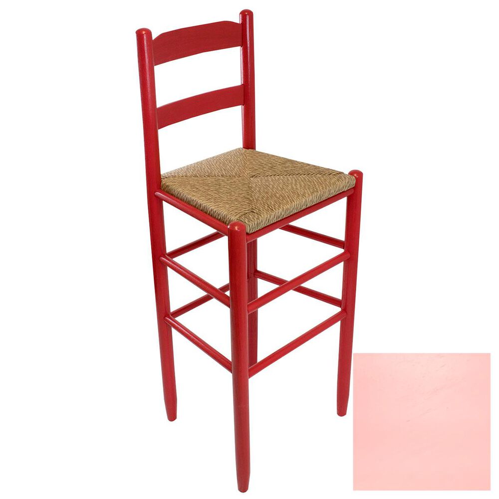 Lakeside Beach Mountain Ladderback Barstool in Coastal Pink, , large