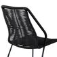 Blue River Clip Outdoor Dining Chair with Black Rop in Black (Set of 2), , large