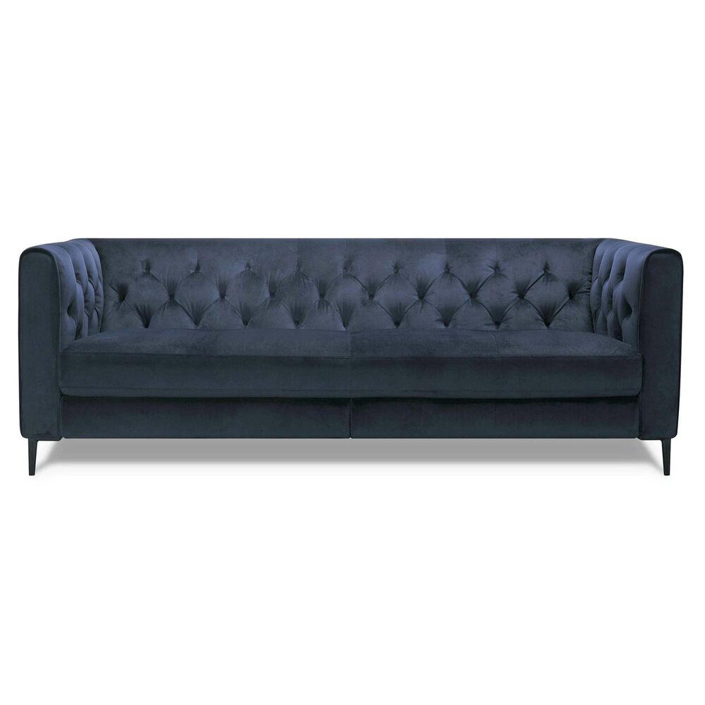 Violino Sofa with Power Footrest in Velour Dark Blue, , large