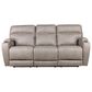 HomeStretch Jaguar Triple Power Reclining Sofa in Pebble, , large