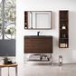James Martin Vanities Mantova 35.4" Single Vanity Cabinet in Mid-Century Walnut and Brushed Nickel, , large