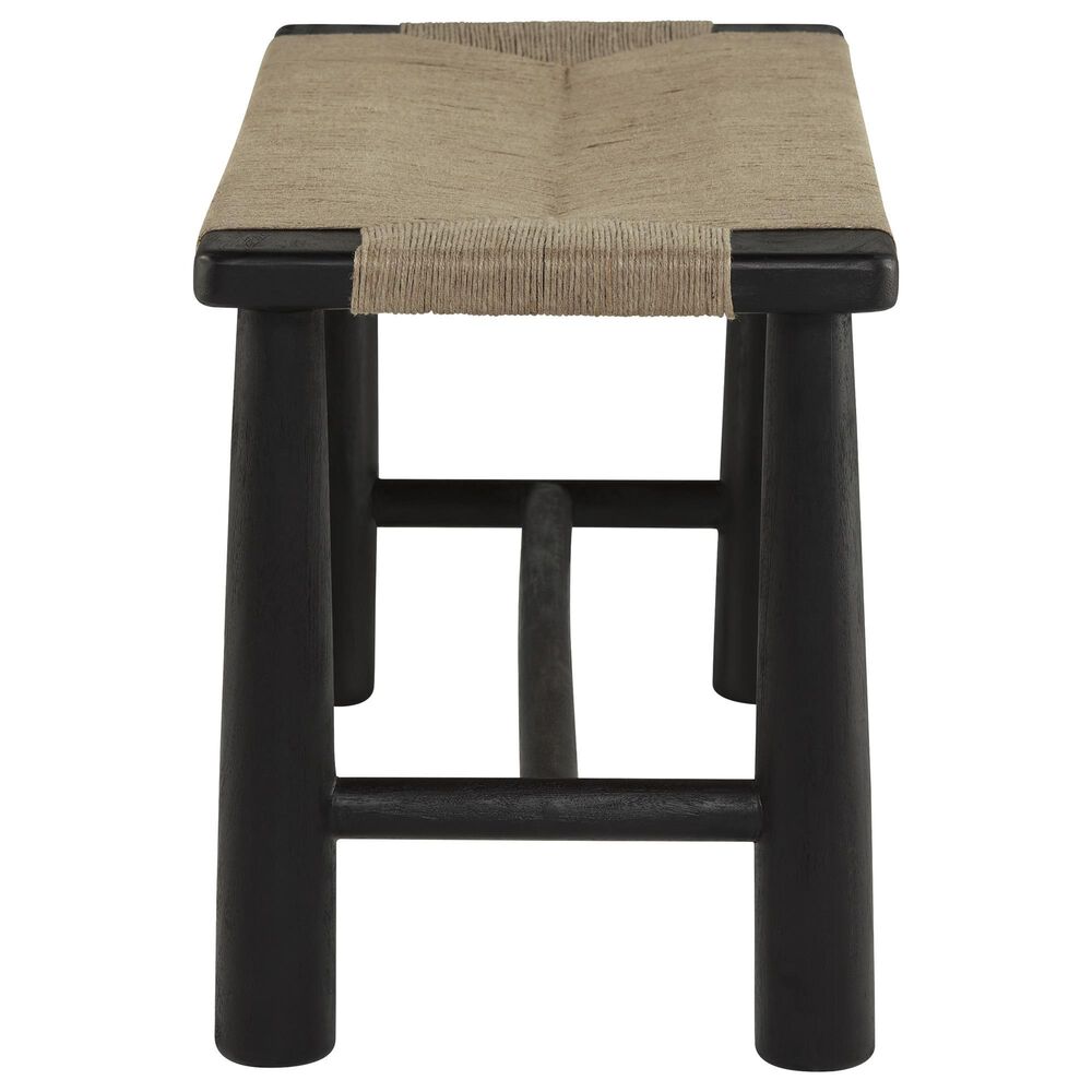 Ashley Acerman Accent Bench in Black and Natural, , large