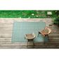 Kaleen Rugs Ziggy ZIG01-91 8" x 10" Teal and White Indoor/Outdoor Area Rug, , large
