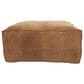 Maple and Jade 35" Low Profile Square Stuffed Pouf in Brown, , large