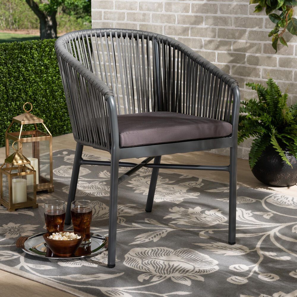 Baxton Studio Marcus Arm Chair in Grey, , large