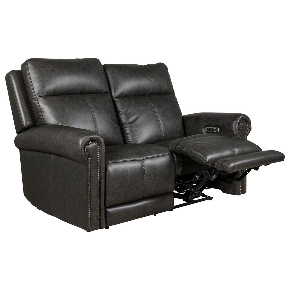 Flexsteel Alexander Power Reclining Loveseat Headrest and Lumbar in Weathered Stone, , large