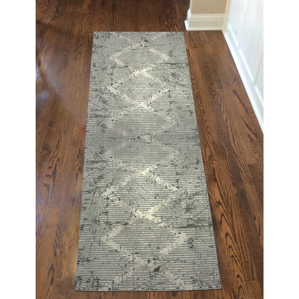 Radici USA Davide Geometric 2&#39;2&quot; x 7&#39;7&quot; Green Area Rug, , large