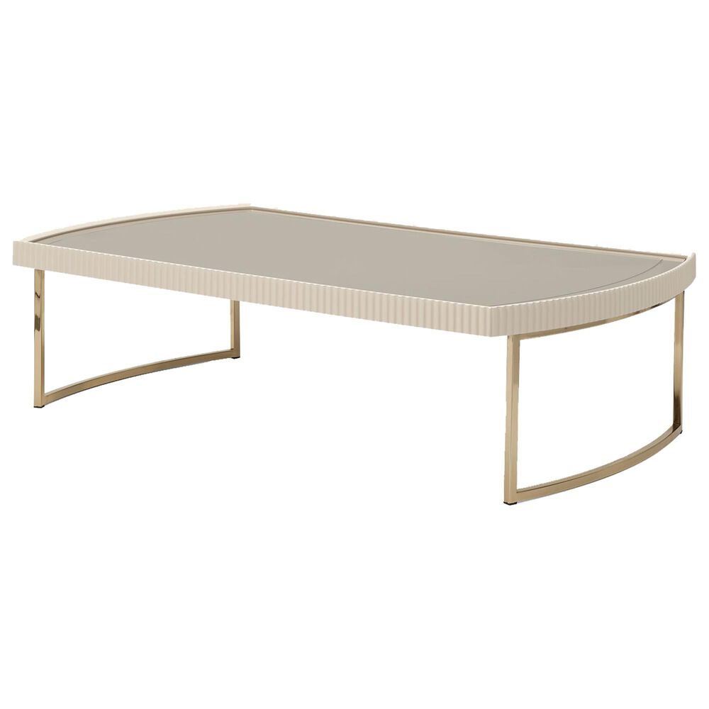 Vista Haus Lisbon Cocktail Table in Silken Matte Cream, , large