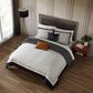 BEBEJAN Geometric 5-Piece Queen Comforter Set in Midnight Black and White, , large