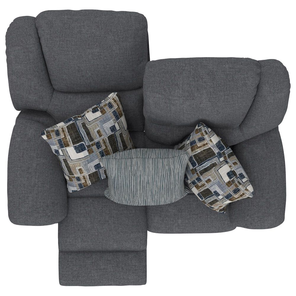 Catnapper Trifecta Manual Reclining Rocking Loveseat in Smoke, , large