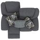 Catnapper Trifecta Manual Reclining Rocking Loveseat in Smoke, , large